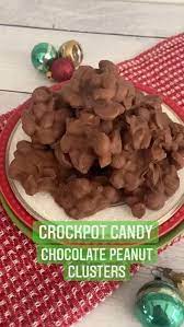 Crockpot Candy Chocolate Covered Peanut Clusters Video Recipe Video In 2021 Candy Recipes Homemade Crockpot Candy Chocolate Candy Recipes