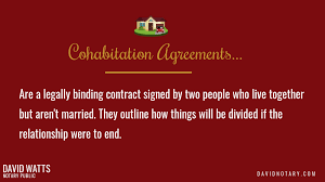 Note the historical problem of defining cohabitation. What Is A Cohabitation Agreement And When Do You Need One David Watts Notary Public