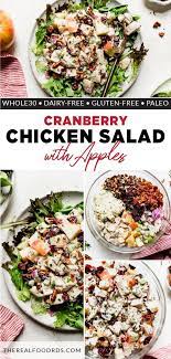 Cranberry Chicken Salad With Apples The Real Food Dietitians Recipe Healthy Chicken Salad Recipe Healthy Chicken Recipes Healthy Salad Recipes