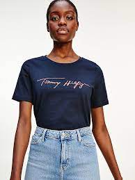Shop with afterpay* free shipping over $49. Logo T Shirt Aus Bio Baumwolle Blau Tommy Hilfiger