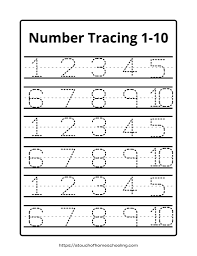 number tracing 1 20 pdf free printable worksheets