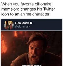 While twitter might have been surprised by musk's otaku leanings, the internet as a whole isn't too so, which anime series do you think musk has in his top ten list? Elon Musk Changes His Twitter Icon To An Anime Character Meme Ahseeit
