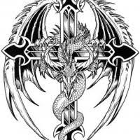 If you're looking for a rad font to go along with your cross tattoo, check our this curated collection: Dragon Tattoo Designs Page 15 Tattooimages Biz