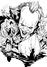 pin by brandon on pennywise horror drawing scary drawings artwork coloriage de renne
