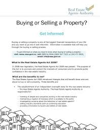 We look forward to working with you, and to showing you firsthand what it is like to be part of a company intent on exceeding expectations as a. Buying Or Selling A Property Real Estate Agents Authority