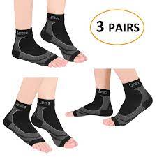 Men Golf Clothing Laneco Plantar Fasciitis Socks 3 Pairs Compression Foot Sleeves With Heel Arch Ankle Support Foot Sleeves Compression Sleeves Cool Socks