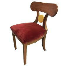 French Art Deco Red Velvet Dining Chair French Art Deco Dining Chairs Velvet Dining Chairs
