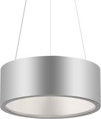 Sonneman 2863 16 Tromme Contemporary Bright Satin Aluminum Led 18 Drum Drop Ceiling Light Fixture Son 2863 16