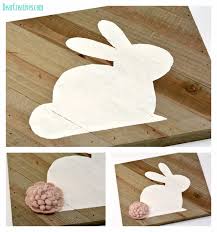 Having a template allows me to simply trace to make more tags without having to use my printer and expensive ink again. Fun And Easy Painted Bunny Craft With Bunny Silhouette