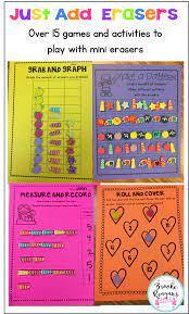 Over 15 Math Games And Activities Play With Mini Erasers Great For Small Group And Math Centers Teaching Math Elementary Learning Math Math Classroom