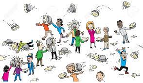 Check our collection of people fighting clipart, search and use these free images for powerpoint presentation, reports, websites, pdf, graphic design or any other project you are working on now. A Group Of Cartoon People Fight With Cream Pies Royalty Free Cliparts Vectors And Stock Illustration Image 32935869