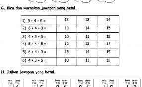 Soalan latihan tahun 1 hingga 5. Latihan Matematik Tadika 6 Tahun Cute766