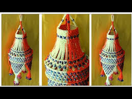 Full Making Of Handmade Macrame Jhumar X2f Hanging Design 2 Easy To Make Youtube Macrame Patterns Macrame Design Craft Stick Crafts