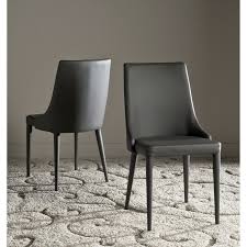 Langley Street Sherwood Bi Cast Leather Upholstered Dining Chair Reviews Wayfair Grey Dining Chairs Modern Black Dining Chairs Gray Dining Chairs