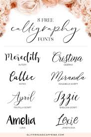 Calligraphy fonts have many uses and are best paired with a simple body font for balanc e. Calligraphy Fonts Free For Commercial Use Glitter And Caffeine Free Calligraphy Fonts Free Script Fonts Feminine Fonts