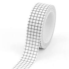 Online Shop 1pc Black And White Grid Washi Tape Japanese Paper Diy Planner Masking Tape Adhesive Tapes Stickers Decorative Station Washi Tape Washi Diy Planner