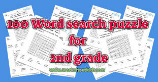 There is a host of free second grade math worksheets available online. Word Search Puzzle 100 Must Know Words For 2nd Grade Free Printable