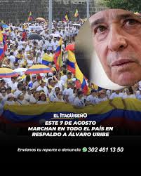 Este miércoles 7 de agosto, en el marco de la conmemoración de la Batalla  de Boyacá, se realizan marchas en varias ciudades del país convocadas por  el partido Centro Democrático en apoyo