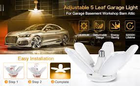 Like installing a new set of cabinets or building a workbench for your. 2 Pack Led Garage Warm Lights Led Shop Light Deformable Garage Lighting 80w Basement Lights Illuminator 360 Five Leaf Garage Lights Ceiling Led Shop Light For Workshop Attic Garage Basement Shop Amazon Com