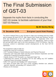 Also, i request that you check that your work is correct before submitting it. The Final Submission Of Gst 03