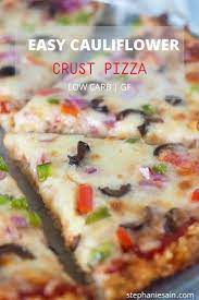 Easy Cauliflower Crust Pizza Cauliflower Crust Pizza Pizza Crust Easy Cauliflower