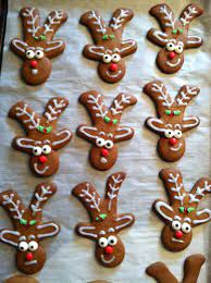 Use white craft paper to cut the eyes and color a little green in the center. Reindeer Cookies Using Upside Down Gingerbread Man Cookie Cutter Christmas Food Treats Christmas Reindeer Cookies Christmas Baking