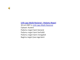 Oh tanah airku indonesia raya (4x). Lirik Lagu Wajib Nasional Tanah Airku Ppt Download