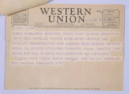 Once the app is downloaded, open telegram app and tap on start messaging. A Western Union Telegram Sent To Anatole Ponevejsky The Former Head Of The Kobe Jewish Community