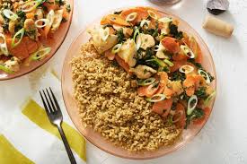 4 servings freshly cooked rice 300 tot 400g thinly sliced beef 1 tablespoon soy sauce 1 small piece ginger *finely grated 1 clove garlic 1 tablespoon oil 4 to 5 cabbage leaves 1 carrot 1 onion 1/2 to 1 capsicum 3 tablespoons soy sauce 2 tablespoons sprinkle some toasted sesame seeds on top. Miso Butter Chicken With Freekeh Sauteed Carrots Recipe Sauteed Carrots Butter Chicken Freekeh