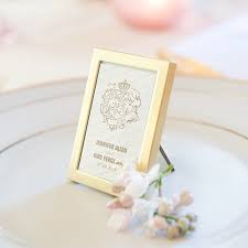 Mini Easel Backed Photo Frame In Gold Or Silver The Knot Shop Wedding Frames Mini Photo Frames Wedding Table Places