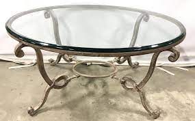 Personally, i could never have a coffee table with a bottom shelf because my husband is extremely tall and he needs a lot of leg space under/around the coffee table. Sold Price Vintage Glass Topped Metal Coffee Table October 3 0120 10 00 Am Edt