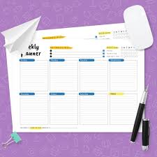 You can make a weekly, monthly, yearly timesheets according to your needs and requirements. Weekly Planner Templates Download Week Planner Pdf