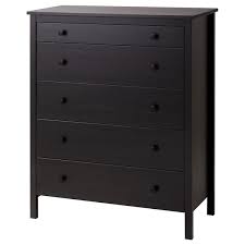 This stunning vintage modern dresser boasts nine hefty drawers ensuring plenty of room for storage. Koppang 5 Drawer Chest Black Brown 353 8x447 8 Ikea