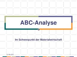 Abc analysis divides an inventory into three categories—a items with very tight control and accurate records, b items with less tightly controlled and good records. Ppt Abc Analyse Powerpoint Presentation Free Download Id 1198499