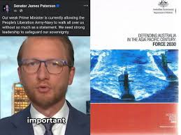 Why is China's navy off our shores? Here's my guess. It's a combination of  gunboat diplomacy and a psychological influence operation. Since the fall  of Singapore in 1942, the single greatest geopolitical