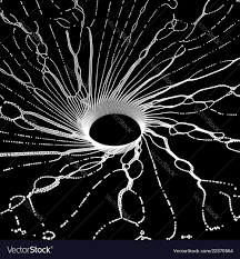 Black hole made from flying particles Royalty Free Vector