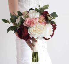 Shop online & save at target.com. Silk Burgundy And Ivory Wedding Bouquet Rustic Wedding Bouquet Kate Said Yes Weddings