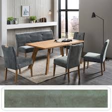 Essgruppe mit bank mzalendomedia co. Essgruppe Morten Eiche Rustikal Bank Stuhle Agnes 1 Iceberg Green Expendio