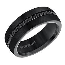 Triton Black Sapphire Tungsten Band Mens Wedding Bands Mens Wedding Bands Unique Mens Wedding Rings Black Tungsten Carbide Ring
