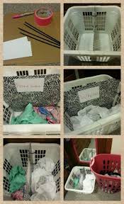 The metal frame and plastic connectors fit together easily for simple, no tools assembly. Easy Diy Laundry Basket Divider All You Need Is A Laundry Basket Cardboard Zip Ties Your Choice Of Du Laundry Hamper Diy Laundry Basket Diy Laundry Hamper