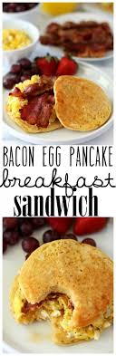 Bacon Egg Pancake Breakfast Sandwiches Recipe Delicious Breakfast Recipes Breakfast Sandwich Breakfast