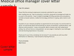 Medical Office Manager Cover Letter