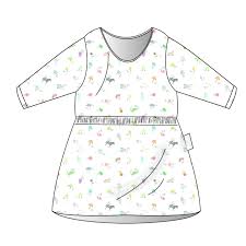 80% cotton and 20% polyester poplin model: Alphabet Print Long Sleeve Dress Duke Doll