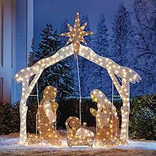 Check spelling or type a new query. Amazon Com Brylanehome Crystal Splendor Outdoor Scenes Christmas Decoration Nativity Scene Garden Outdoor