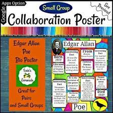 Edgar Allan Poe Collaboration Group Or Individual Poster Google Apps Option Edgar Allan Poe Poetry Lesson Plans Poetry Lessons