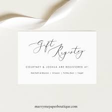 Wedding Registry Card Template Gift Registry Card Printable Etsy Wedding Registry Cards Registry Cards Gift Registry Cards