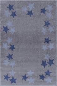 Kinder spiel teppich sterne grau rund grosse 133 real de. Kinderteppich 120x180 160x230 Grau Blau Teppich Sterne Kinderteppiche Kindermobel Furnart