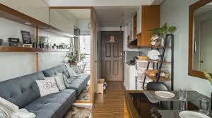A Student Designed This Studio Unit With A P76 000 Budget Condo Interior Design Condo Interior Design Small Condominium Interior Design
