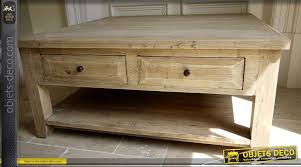 Montage et manoeuvre d'une table carrée extensible que j'ai réalisée en chêne et érable sycomore massif (sauf plateau). Grande Table Basse Carree De Style Rustique En Bois Massif
