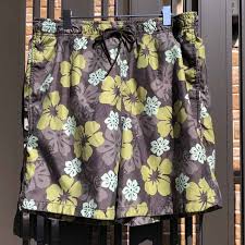 Usa Used Merona Merona Floral Design Swimming Shorts Short Pants United States Old Clothes